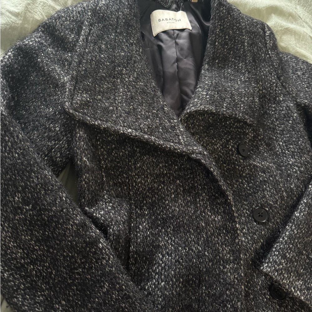 Babaton Charcoal Double-Breasted Trench Coat - Picture 3 of 6